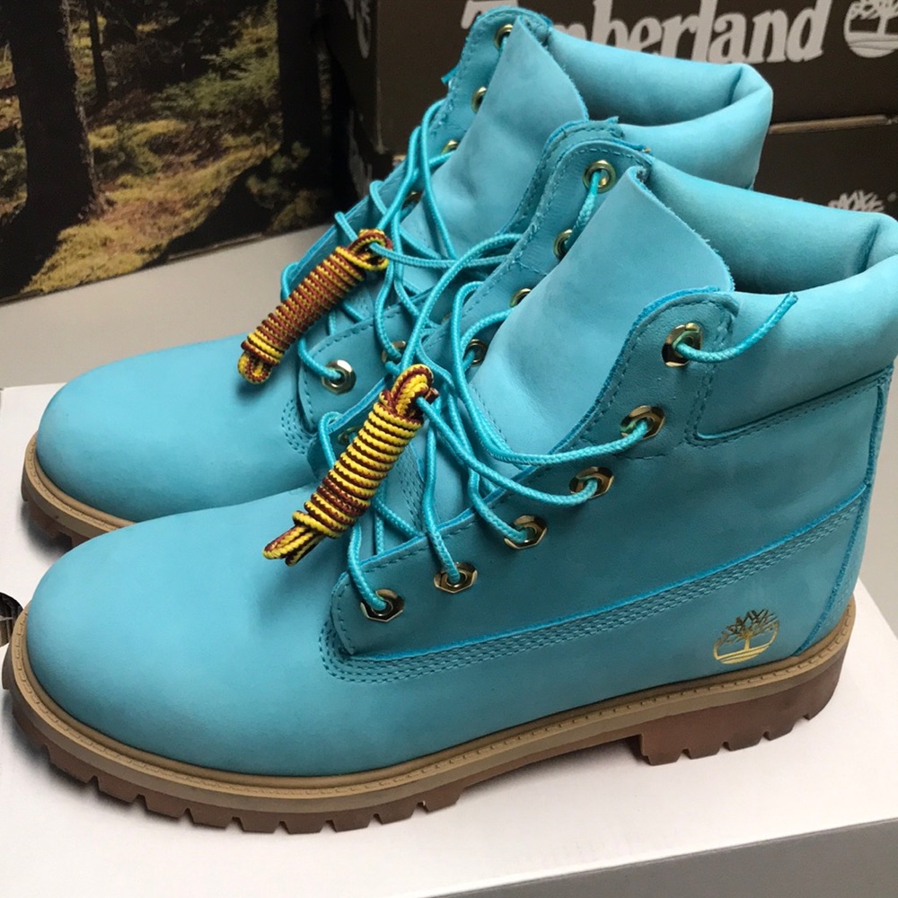 Wale x Timberland x Villa Turquoise Suede boot